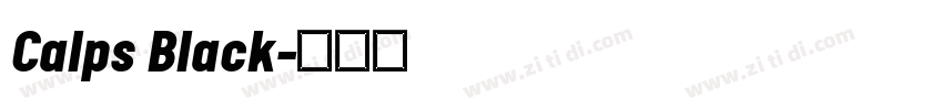 Calps Black字体转换